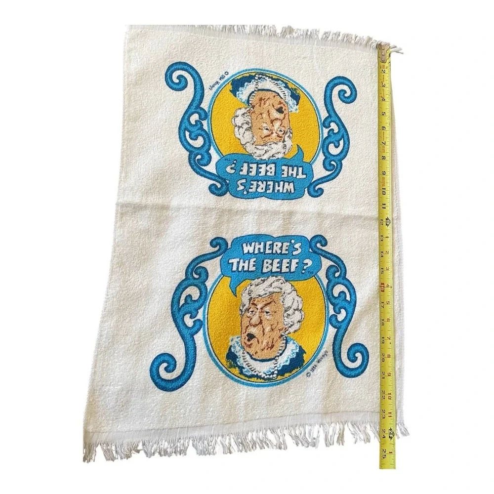 Vtg. 1984 Wendy's Washcloth & Towel Set 